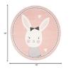 SAFAVIEH Carousel Kids Collection Area Rug - 8' Round, Pink & Ivory, Bunny Design, Non-Shedding & Easy Care, Ideal for High Traffic Areas for Boys & Girls in Playroom, Nursery, Bedroom (CRK166P) view 2