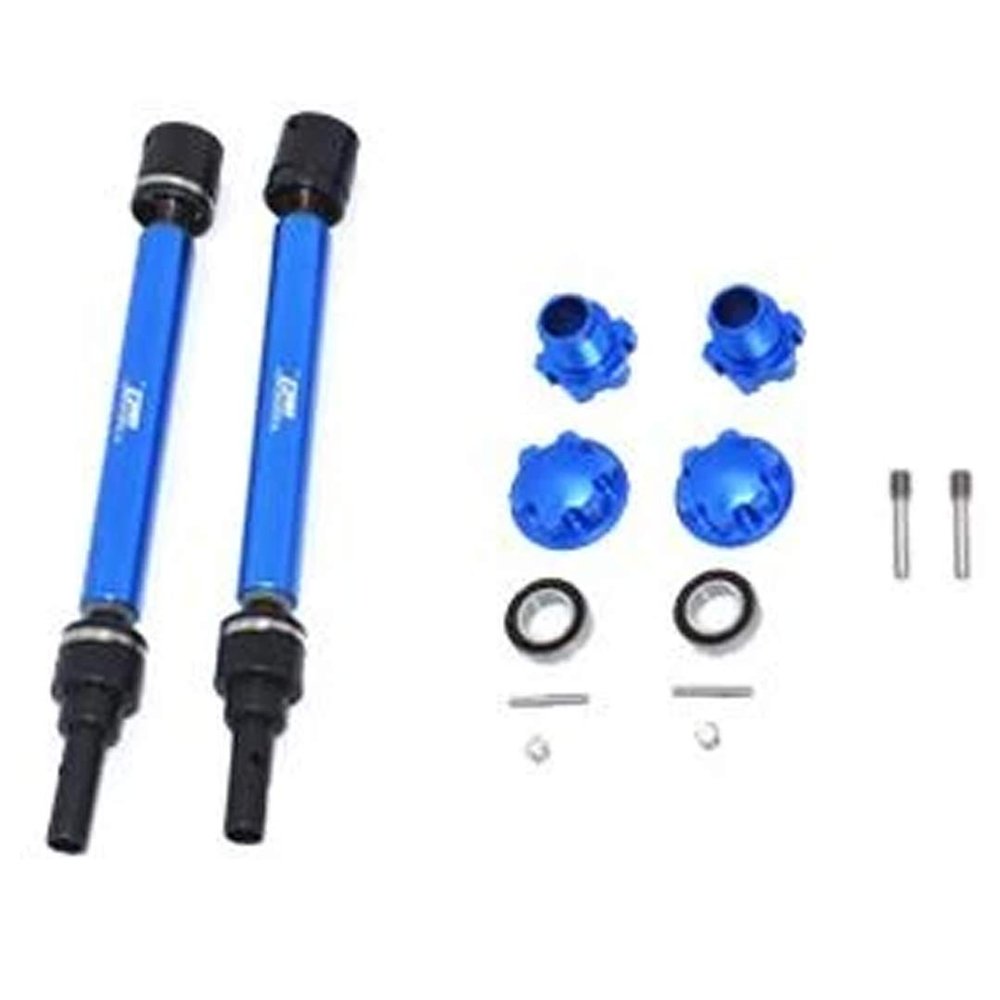 TRAXXAS MAXX MONSTER TRUCK Harden Steel+Aluminum Front/Rear Adjustable CVD Drive Shaft+Hex Adapter+Wheel Lock(suitable For+20mm Widening Kit) - 14pc set - GPM TXMS143F/RS [TXMS143F/RS]