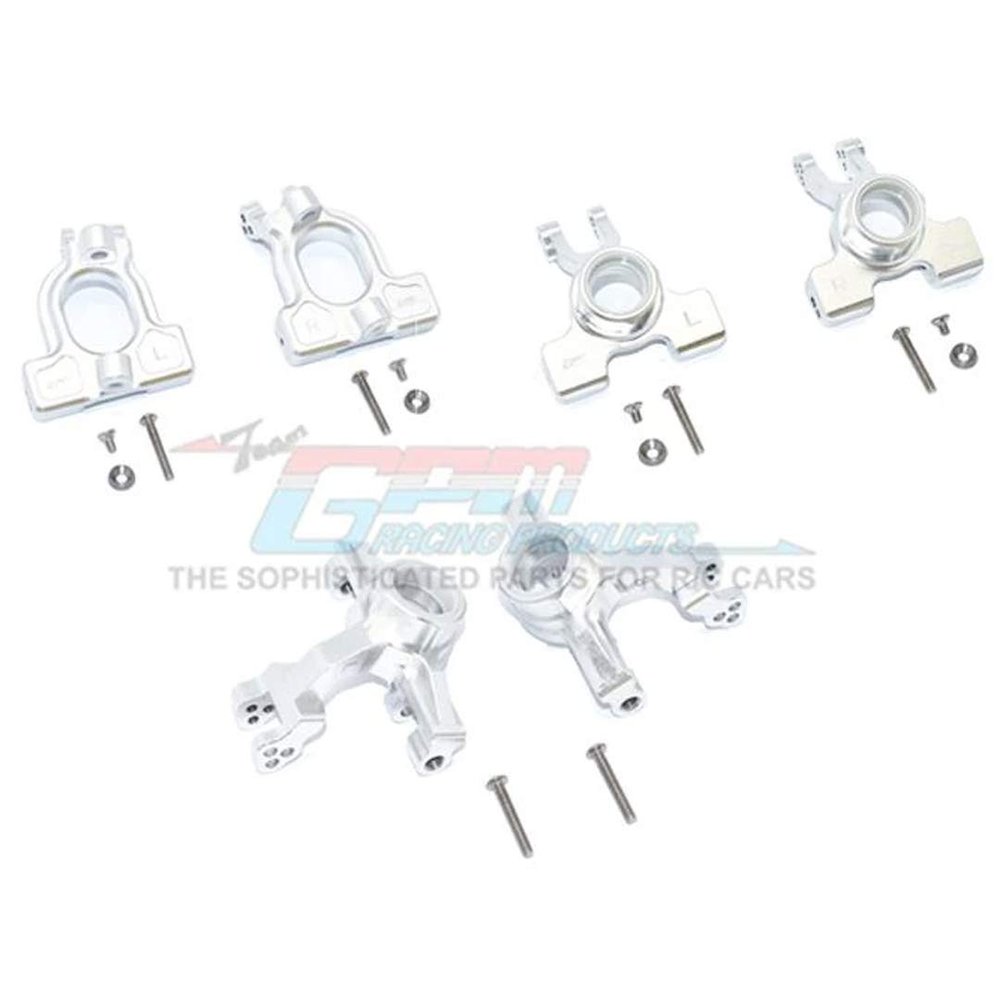 ARRMA KRATON 4X4 4S BLX Aluminum Front C-Hub s, Front+Rear Knuckle Arms - 20pc set - GPM MAKS192122