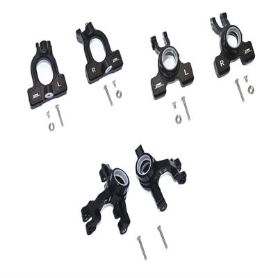GPM Alum Front C-Hubs + Front & Rear Knuckle Arms Black : 1/10 Kraton 4S BLX