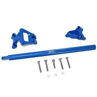 GPM Aluminum Center Brace Bar&Mount -11Pc Set for TRAXXAS 1/10 4Wd Hoss 4X4 Vxl 3S-90076-4 (Blue)