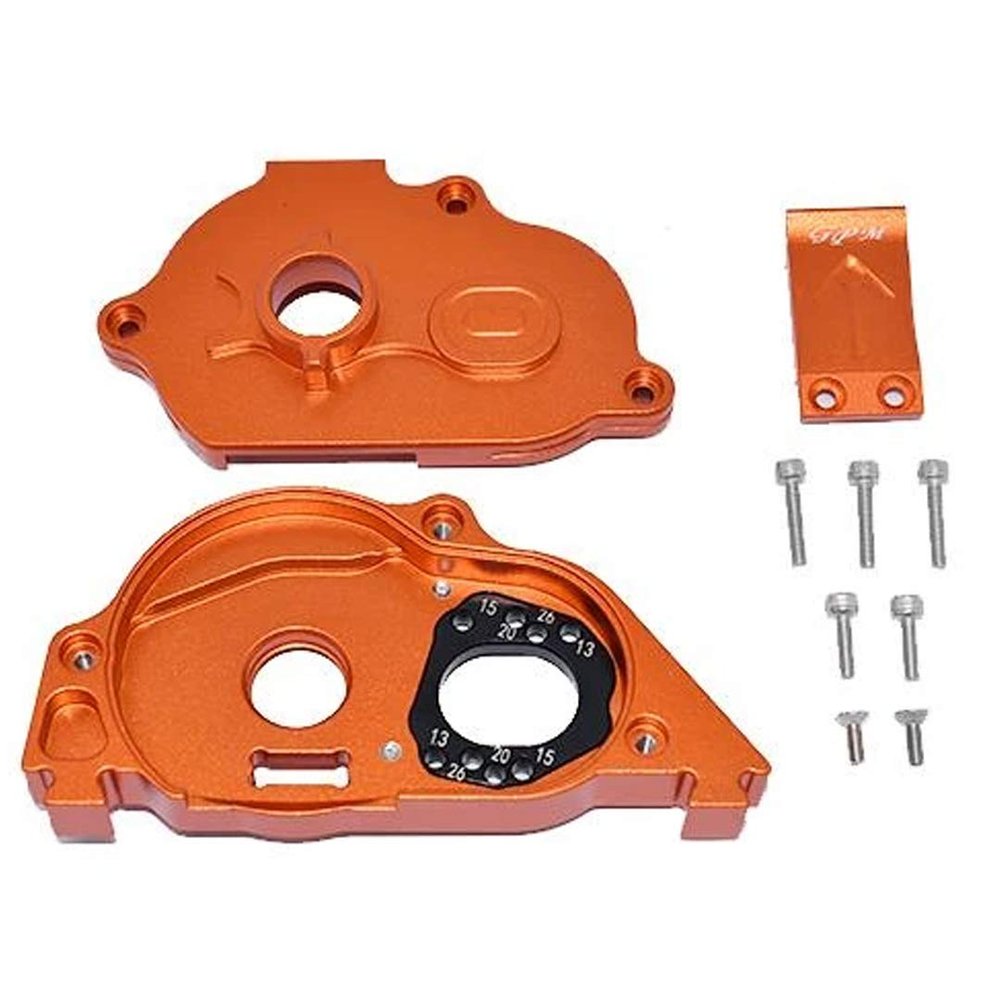 GPM Alum Rear Gear Protection Motor Mount Orange : KRATON 4S BLX/SENTON 3S BLX