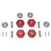 GPM Aluminum Wheel Hub Hex +10mm Red : 1/10 Maxx 4WD Monster Truck view 1