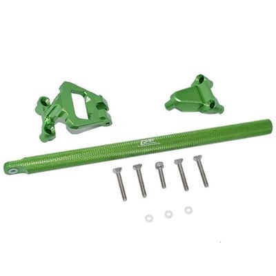 GPM Aluminum Center Brace Bar&Mount -11Pc Set for TRAXXAS 1/10 4Wd Hoss 4X4 Vxl 3S-90076-4 (Green)