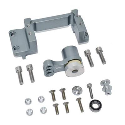 GPM Alum Servo Mount +25T/ Horn w/Built-in Spring Grey : KRATON/Outcast 8S BLX