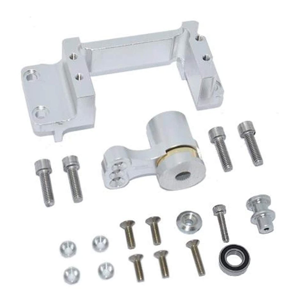 GPM Alum Servo Mount +25T/ Horn w/Built-in Spring Silver : KRATON/Outcast 8S BLX