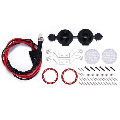 GPM R/C Scale Accessories Bumper Spotlight Red : SCX10 II/III/TRX-4/6