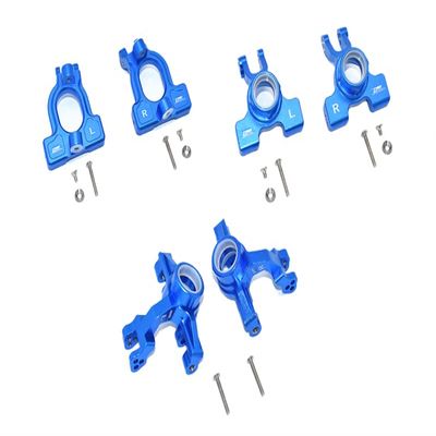 GPM Alum Front C-Hubs + Front & Rear Knuckle Arms Blue : 1/10 Kraton 4S BLX
