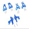 GPM Alum Front C-Hubs + Front & Rear Knuckle Arms Blue : 1/10 Kraton 4S BLX view 1