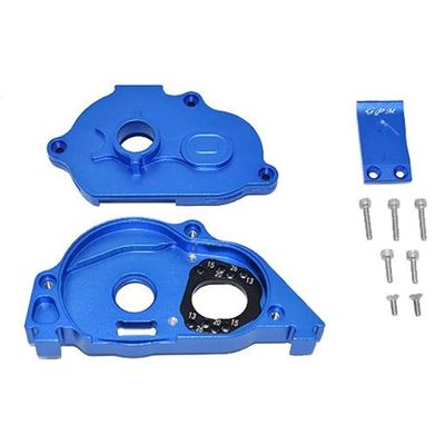 GPM Alum Rear Gear Protection Motor Mount Blue : KRATON 4S BLX/SENTON 3S BLX