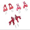 GPM Alum Front C-Hubs + Front & Rear Knuckle Arms Red : 1/10 Kraton 4S BLX view 1