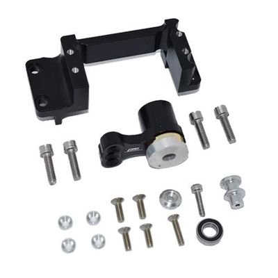 GPM Alum Servo Mount +25T/ Horn w/Built-in Spring Black : KRATON/Outcast 8S BLX