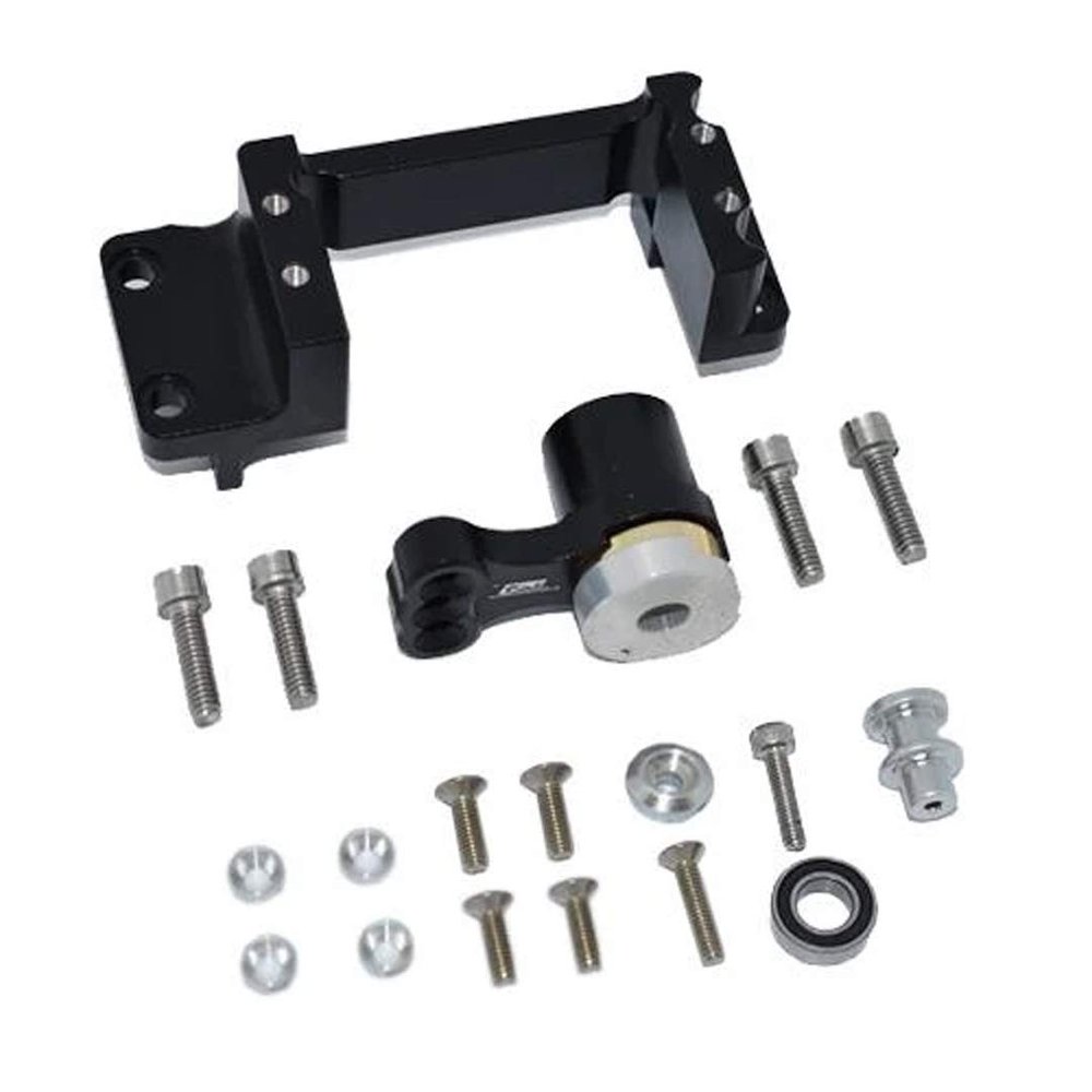 GPM Alum Servo Mount +25T/ Horn w/Built-in Spring Black : KRATON/Outcast 8S BLX