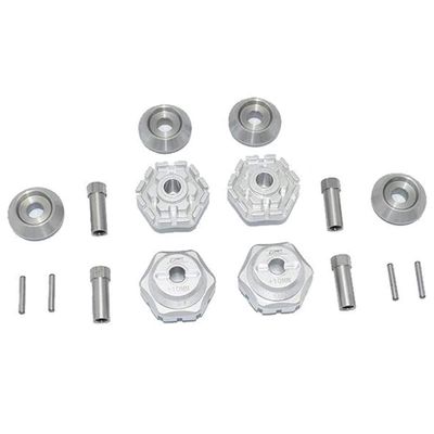 GPM Aluminum Wheel Hub Hex +10mm Silver : 1/10 Maxx 4WD Monster Truck