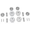 GPM Aluminum Wheel Hub Hex +10mm Silver : 1/10 Maxx 4WD Monster Truck view 1