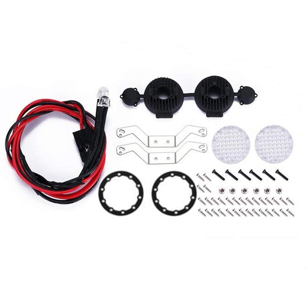 GPM R/C Scale Accessories Bumper Spotlight Black : SCX10 II/III/TRX-4/6