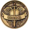 10 Pack of God is My Protection Challenge Coin, Pocket Token of Safety and Protection for Soldiers, Paramedics, First Responders, EMS, Doctors, Nurses, and Police Officers, Psalm 91 Gift view 2