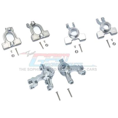 GPM Alum Front C-Hubs + Front & Rear Knuckle Arms Grey : 1/10 Kraton 4S BLX