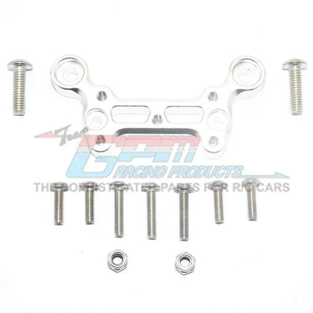 GPM Racing Aluminum Front Dirt Guard Mount Silver : 1/8 Outcast 6S BLX