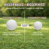 Liberty Imports 12 PCS Toddler & Little Kids Replacement T Ball Baseball Balls - Jumbo Plastic T-Balls with Mesh Bag, 3.5-inch Oversized Tballs for Totsports T-Ball Set, Softball, Training view 2
