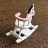 EatingBiting Adult Scene 1:12 Dollhouse Miniature Furniture Room Wooden Horse Rocking Chair, Can Shake, Memory Landscape Worth to Purchase view 2