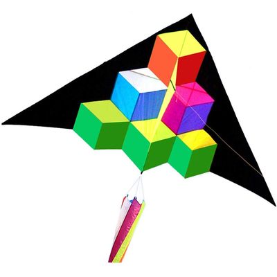 ZYCSKTL Kites for Adults Giant,Creative Colorful Triangle Square Kite, Kite Flying in The Outdoor Park, Easy to Fly, Gifts for Friends (Size : 9.2ft*Tail+2624ft Kevlar line)