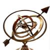 Vimal Nautical 10,Brown Antique Nautical Brass Armillary Sphere World Globe Brown Metal Base Office Decorative view 2