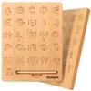 Coogam Wooden Letters Practicing Board, Double-Sided Alphabet Tracing Tool Learning to Write ABC Educational Toy Game Fine Motor Montessori Gift for Preschool 3 4 5 Years Old Kids view 1