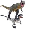 Gemini&Genius Tyrannosaurus Rex and Velociraptor Set with Movable Jaw Dinosaur Toys Dinosaur World Action Figures Birthday Gift Toys and Cake Topper for Kids 3-12 Years Old view 1