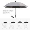 Baby Stroller Parasol, Universal Umbrella with Clamp, 360 Degree Adjustable UV Protection Stroller Sun Shade, Waterproof Umbrella for Trolley, Bike, Wheelchair, Beach Chair view 4