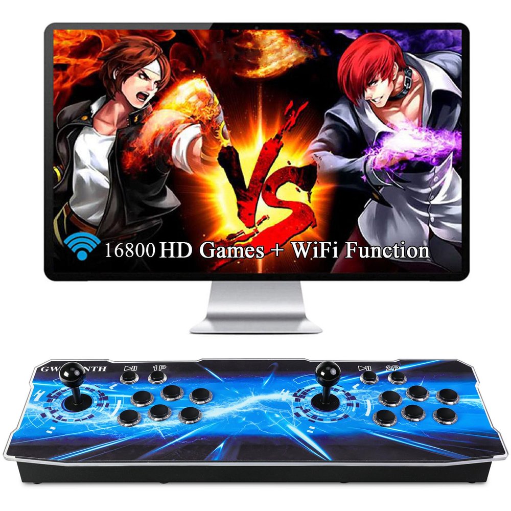 GWALSNTH 3D Pandora Box 80S Pro Arcade Games Console, 16800 in 1 HD Video Games Machine,Plug and Play Game at Home,WiFi Function