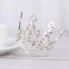 Mini Crown Cake Topper Crystal Headpiece Tiara Rhinestone Crown Cake Decoration for Wedding Birthday Baby Shower Party Favors (Silver) view 3