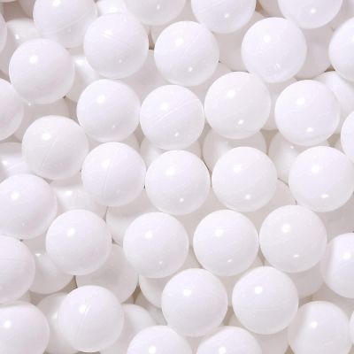 GUESVOT Ball Pit Balls for Kids, Plastic Refill 2.2 Inch Balls, 100 Pack, Bright Colors, Phthalate and BPA Free, Includes a Reusable Storage Bag with Zipper Christmas Decoration Xmas Gift(White)