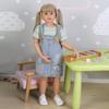 39 inch Lifelike Toddler Reborn Dolls Huge Child Mannequin Vinyl Full Standing Girl Blonde Long Hair Realistic Model Ball Jointed Doll view 1
