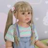 39 inch Lifelike Toddler Reborn Dolls Huge Child Mannequin Vinyl Full Standing Girl Blonde Long Hair Realistic Model Ball Jointed Doll view 2