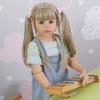 39 inch Lifelike Toddler Reborn Dolls Huge Child Mannequin Vinyl Full Standing Girl Blonde Long Hair Realistic Model Ball Jointed Doll view 3