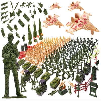 Soldiers Military Base Large Number Of Elements Figures Set Set For Small Army Lovers Battle Tanks Cars Fighters Trees Rockets Weapons Construction Military Reconstruction (307 Pieces)