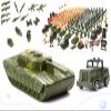 Soldiers Military Base Large Number Of Elements Figures Set Set For Small Army Lovers Battle Tanks Cars Fighters Trees Rockets Weapons Construction Military Reconstruction (307 Pieces) view 2