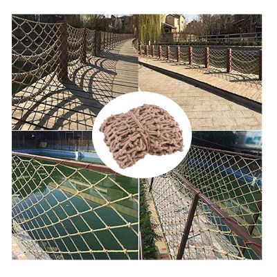 Rope Net for Kids, Railing Safety Net Child Stairs Decor Net Hemp Rope Cargo Net Heavy Duty Netting Birds Net Kids Swing Outdoor Playground Fence Balcony (Size : 3 * 5m(10 * 16ft))