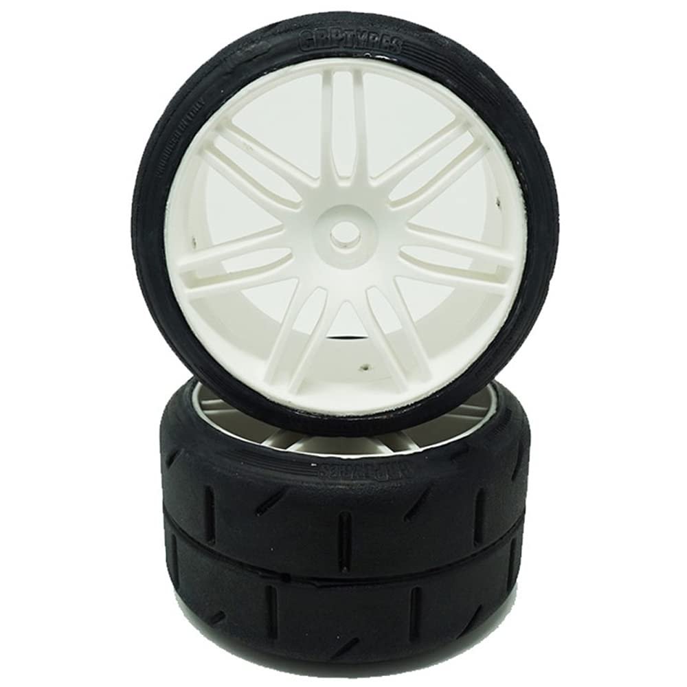 GRP GWH02-XM1 1:5 TC W02 REVO XM1 ExtraSoft Tire w/White Wheel (2)
