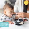 Bumkins Disney Mickey Mouse Bowl, Silicone First Feeding Set with Suction, Includes Spoon, Training Essentials for Baby-Led Weaning, Toddler Self-Feeding, Babies Eating at 4 Mos Up, Black view 2