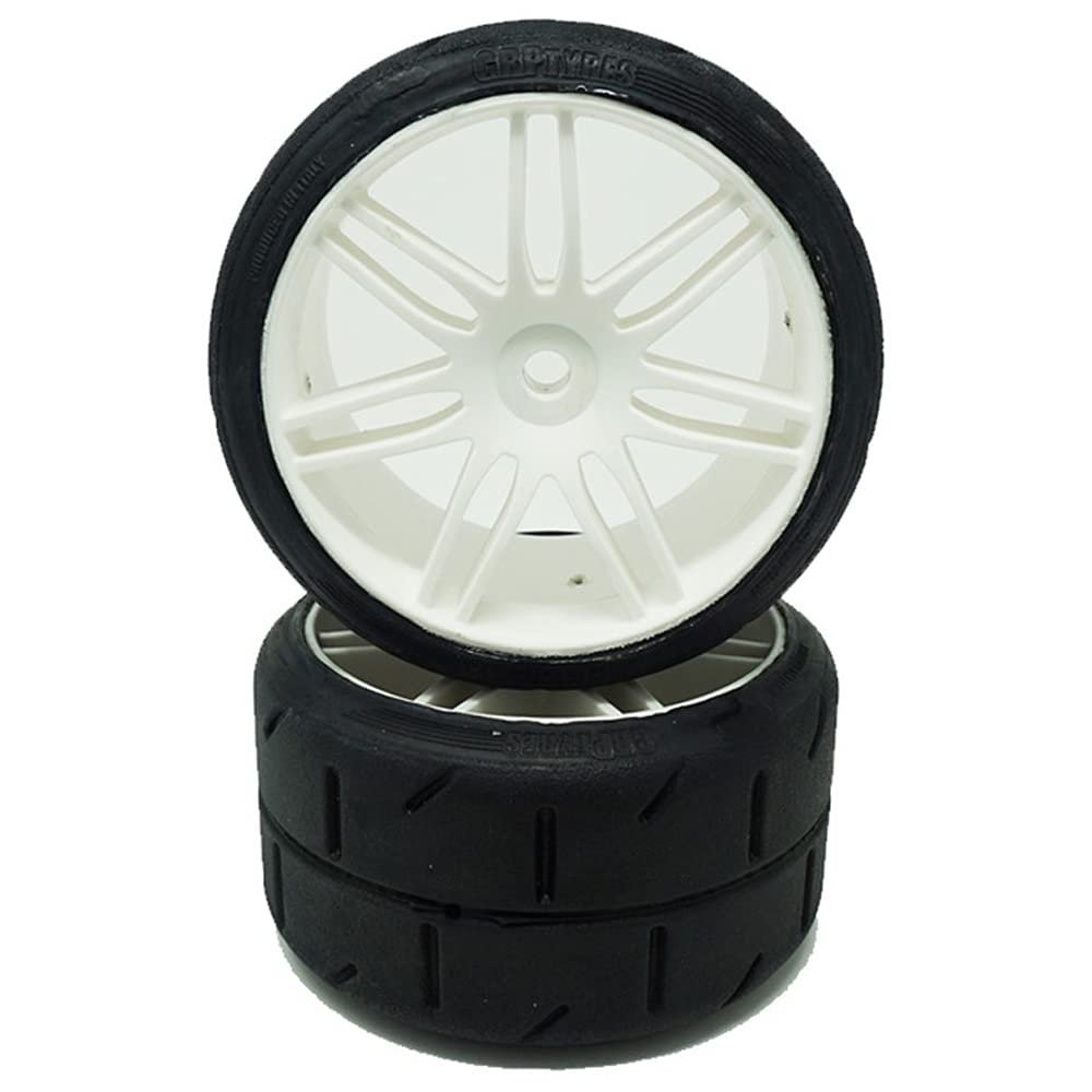 GRP GWH02-XM3 1:5 TC W02 REVO XM3 Medium Tire w/White Wheel (2)