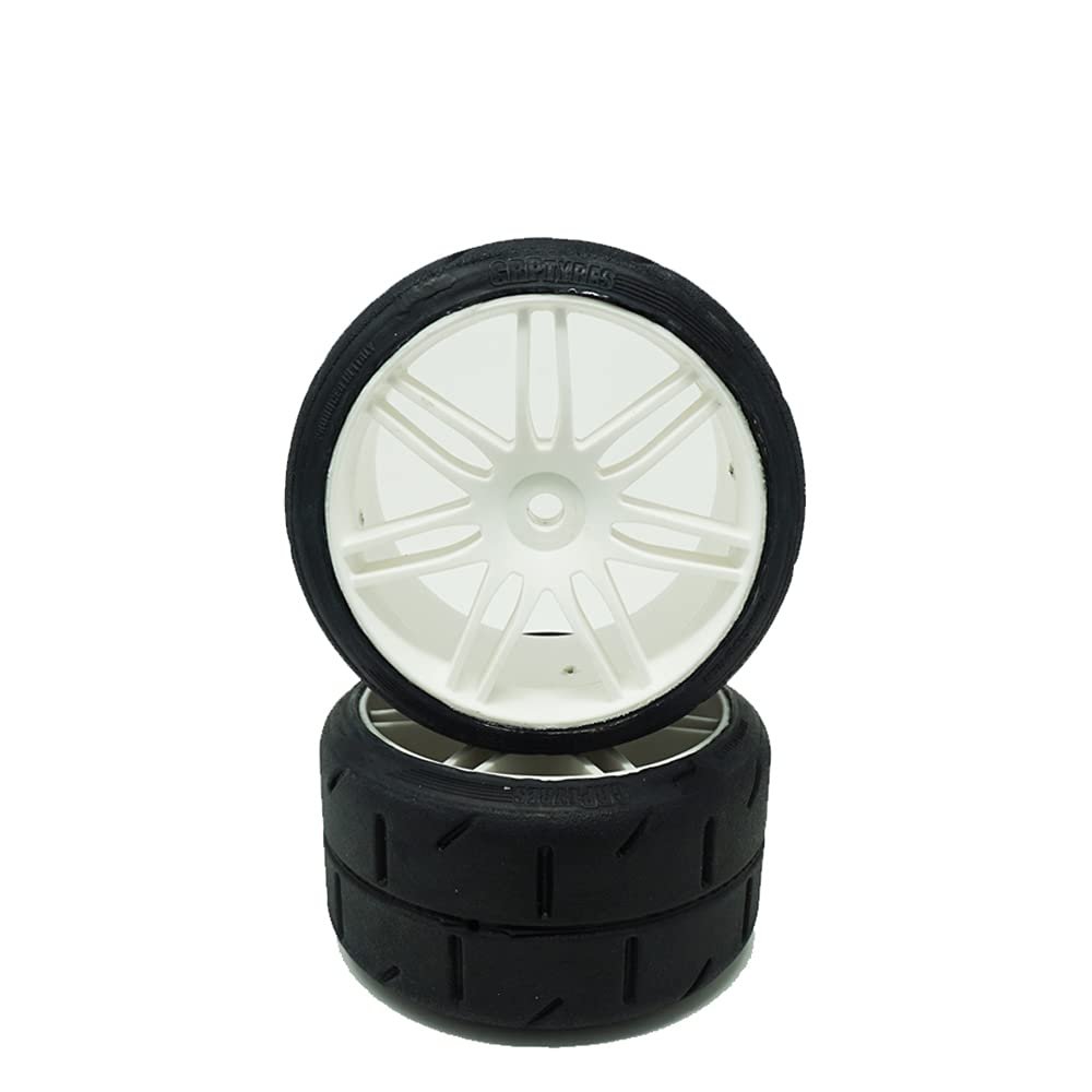 GRP GWH02-XM0 1:5 TC W02 REVO XM0 Ultrasoft Tire w/White Wheel (2)