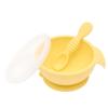 Bumkins Baby Bowl, Silicone Feeding Set with Suction for Baby and Toddler, Includes Spoon and Lid, First Feeding Set, Training Essentials for Baby Led Weaning for Babies 4 Months Up, Pineapple view 1
