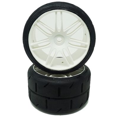 GRP GWH02-XS5 1:5 TC W02 REVO XS5 Medium Tire w/White Wheel (2)