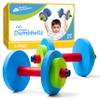 Modern Innovations Kids Weight Set (2 Pack) Toy Dumbbells, Baby Dumbbell Workout Weights, Fun Fitness and Exercise Equipment for Toddlers - Blue, Green, Red view 1