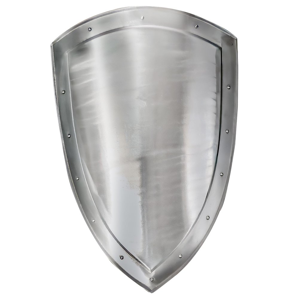 Armory Replicas - 14th Century Medieval Functional Historical Replica Solid Black Heater Shield