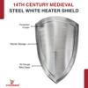 Armory Replicas - 14th Century Medieval Functional Historical Replica Solid Black Heater Shield view 3