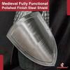 Armory Replicas - 14th Century Medieval Functional Historical Replica Solid Black Heater Shield view 4