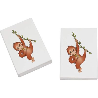 Azeeda 2 x 45mm 'Baby Orangutan' Erasers/Rubbers (ER00026785)
